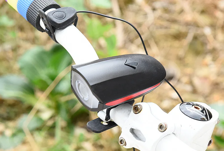 Cheap Usb Rechargeable Bike Light Front Handlebar Cycling Led Battery Flashlight With Bell Luces Headlight Bicycle Accessories T6 4