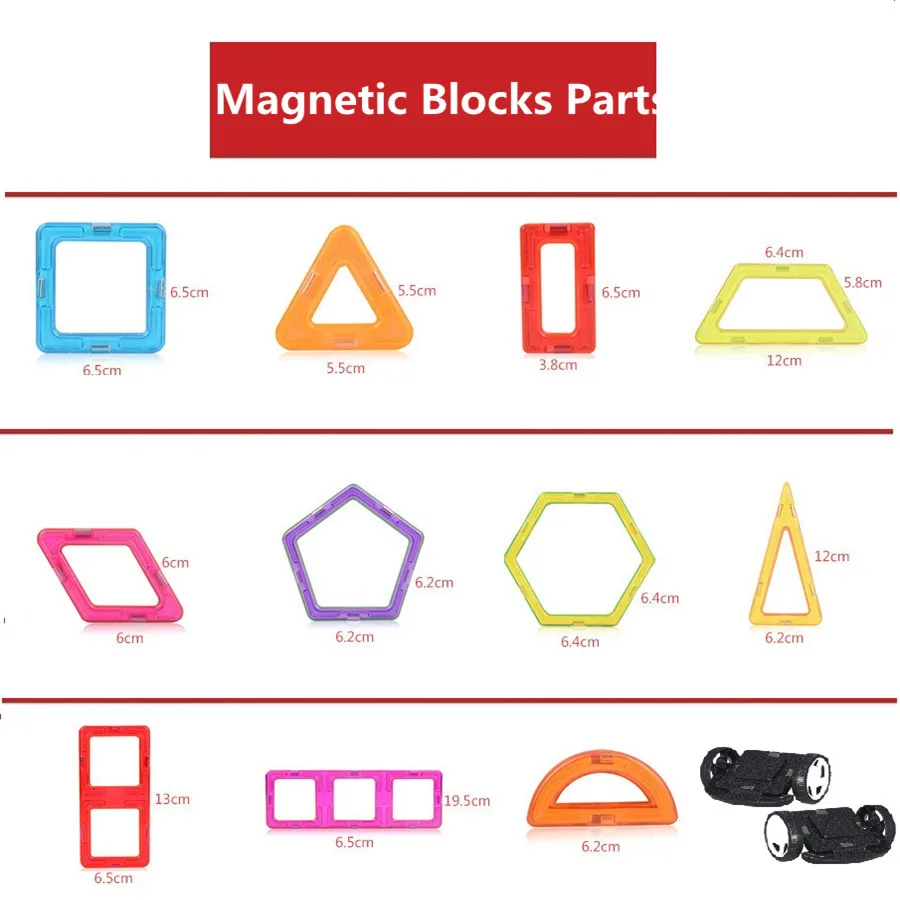 

10 pcsMagnetic Brick Multicolor Enlighten Bricks Part Building Blocks Magnetic Base Construction Blocks Toys