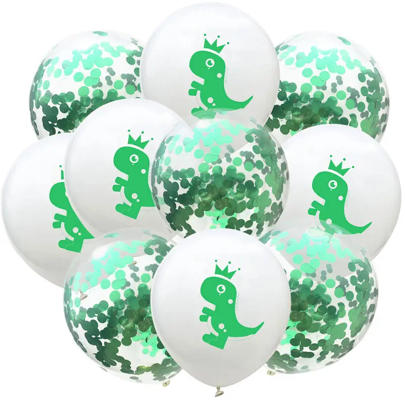 Детский мотив динозавра на день рождения украшения Воздушные шары динозавр латексный шар Юрского периода шар для вечеринки в честь рождения мальчика - Цвет: 10pcs 12inch