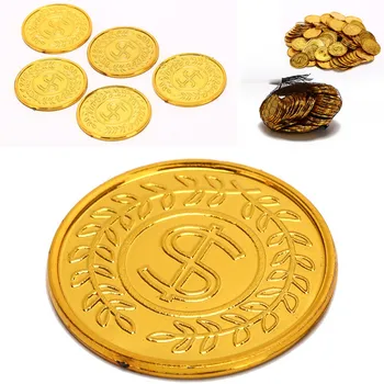

2019 New 100pcs/pack new poker casino chips bitcoin model bitcoin gold plating Plastic Pirate Gold Coins Drop Shipping