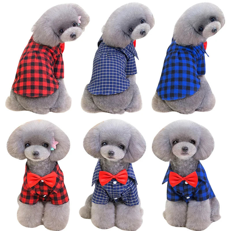 

Pet Dog Clothes For Small Dog Coat Plaid Cotton Clothing for Pet Hoodies for Chihuahua Pets Dogs Clothes Pajamas Costume 30