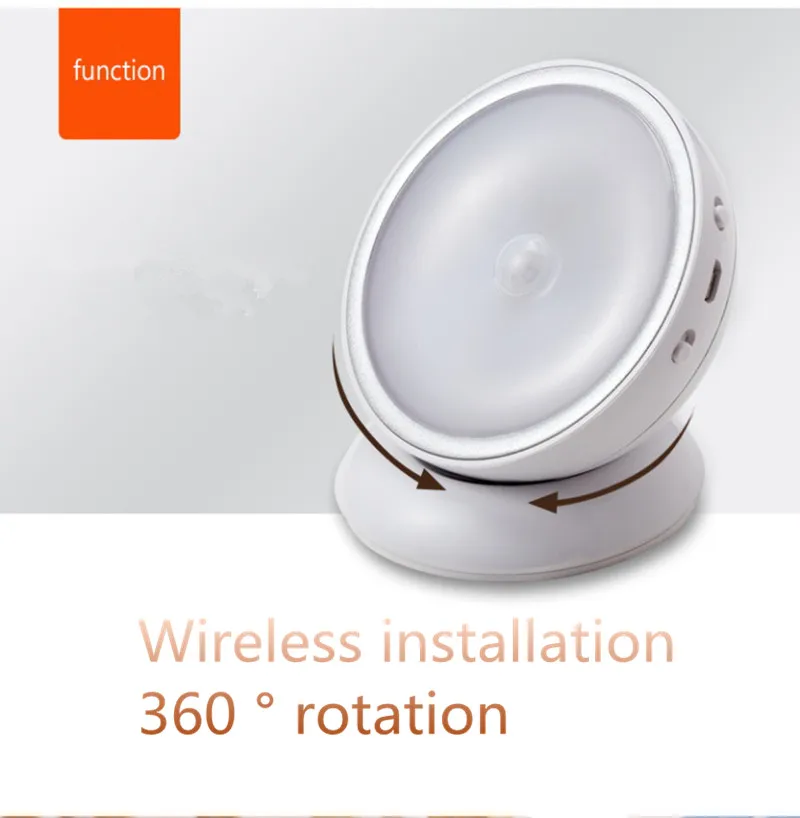 360 градусов Магнитная Беспроводная настенная лампа IR Motion Индукционная