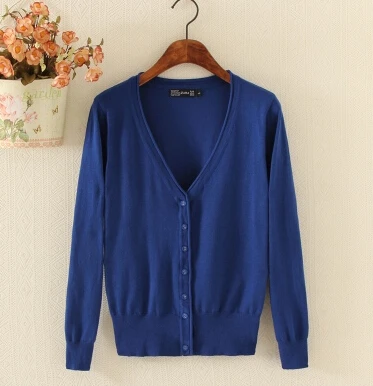 Новое поступление женская одежда свитер ярких цветов вязаный кардиган с длинным рукавом брендовый свитер женский кардиган ZY653 - Цвет: dark blue