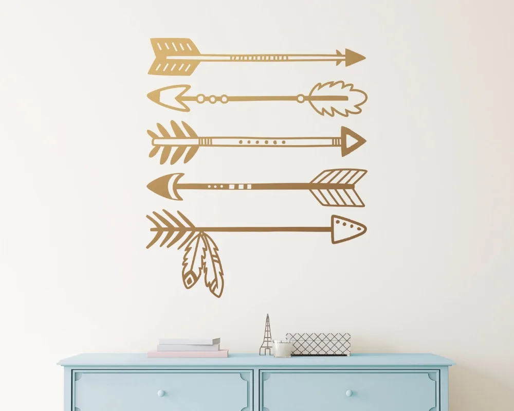 

Tribal Arrows Wall Sticker Tribal Nursery Arrow Pattern Home Decoration Vinyl Art Removable Poster Mural Modern Art Decor W244
