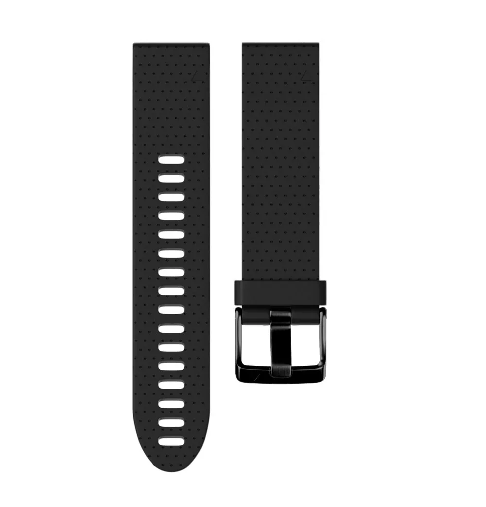 Новинка, сменные Смарт-часы из мягкого силикона, быстросъемный, легко прилегающий браслет, ремешок для часов Garmin Fenix 5S Plus - Цвет: Black
