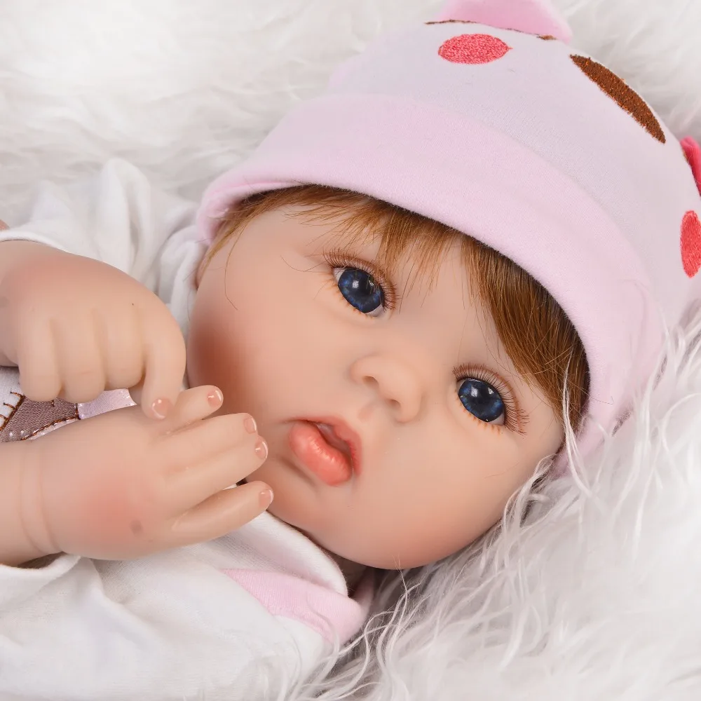 43 см силикон + Мягкая тканевая Кукла Reborn Baby Dolls живая Реалистичная Boneca Одежда для