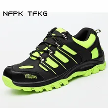 Большой размер Мужская мода дышащий стальной носок шапки рабочая обувь анти-Пирс Платформа Кроссовки строитель рабочий безопасная обувь