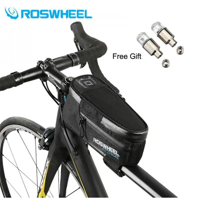 ROSWHEEL 1.5L раме велосипеда передняя глава верхней трубы Водонепроницаемый Велосипед сумка Велоспорт для телефона велосипед аксессуары - Цвет: Черный