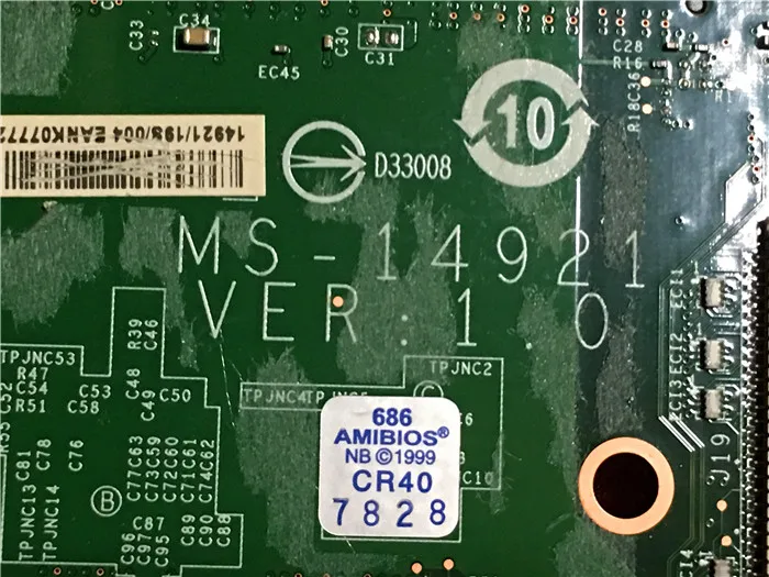 الأصلي MS-1492 ل MSI GE40 اللوحة المحمول مع GT850 بطاقة جرافيكس MS-14921 اختبار موافق