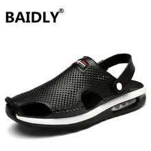 Летние мужские сандалии; повседневные сандалии ручной работы из натуральной коровьей кожи; мужские летние сандалии для отдыха