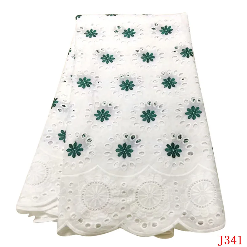 

African lace fabric 2019 high quality lace swiss voile lace in switzerland White Green Nigerian cotton lace For Wedding H341