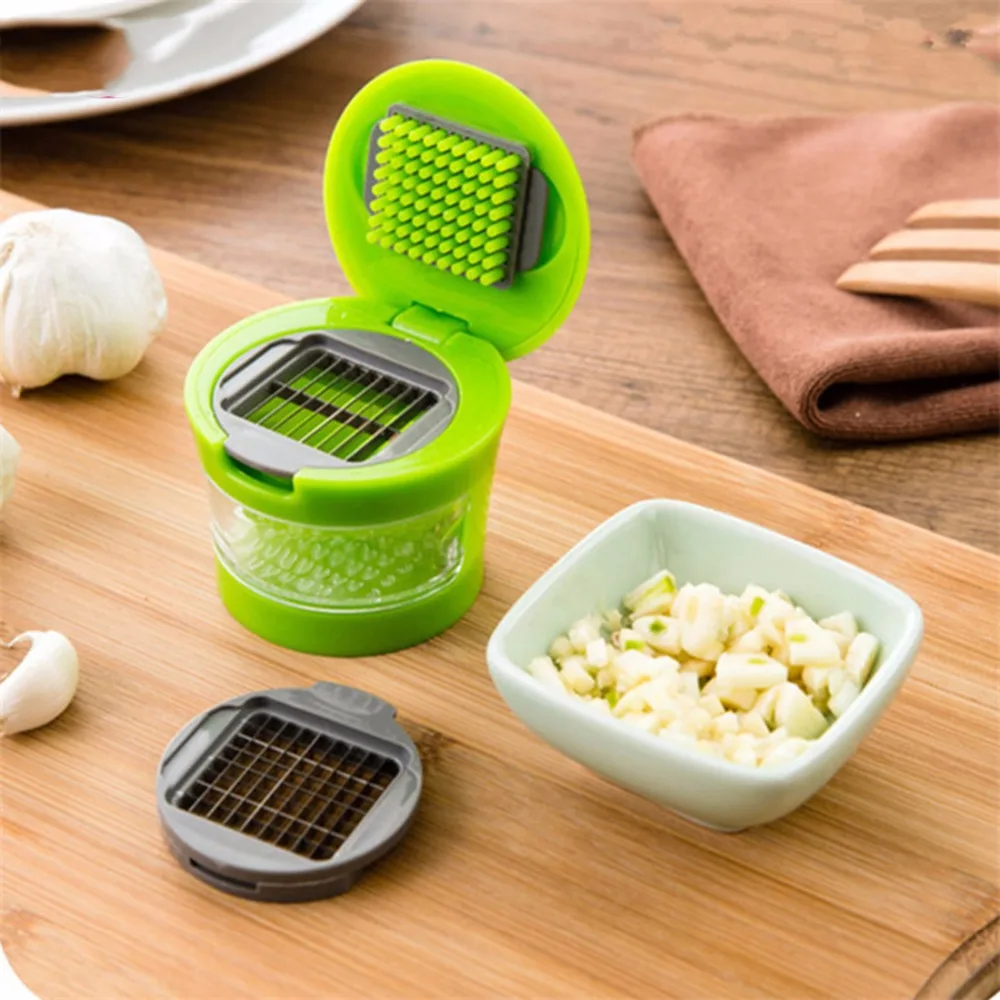 NEW Plastic Stainless Steel Garlic Press Grater Mincer Hand Presser