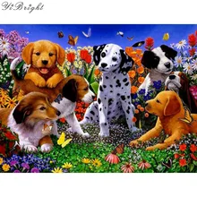 Полная квадратная Алмазная вышивка на заказ 5D DIY Алмазная картина собаки семейный мозаичный узор рукоделие Декор