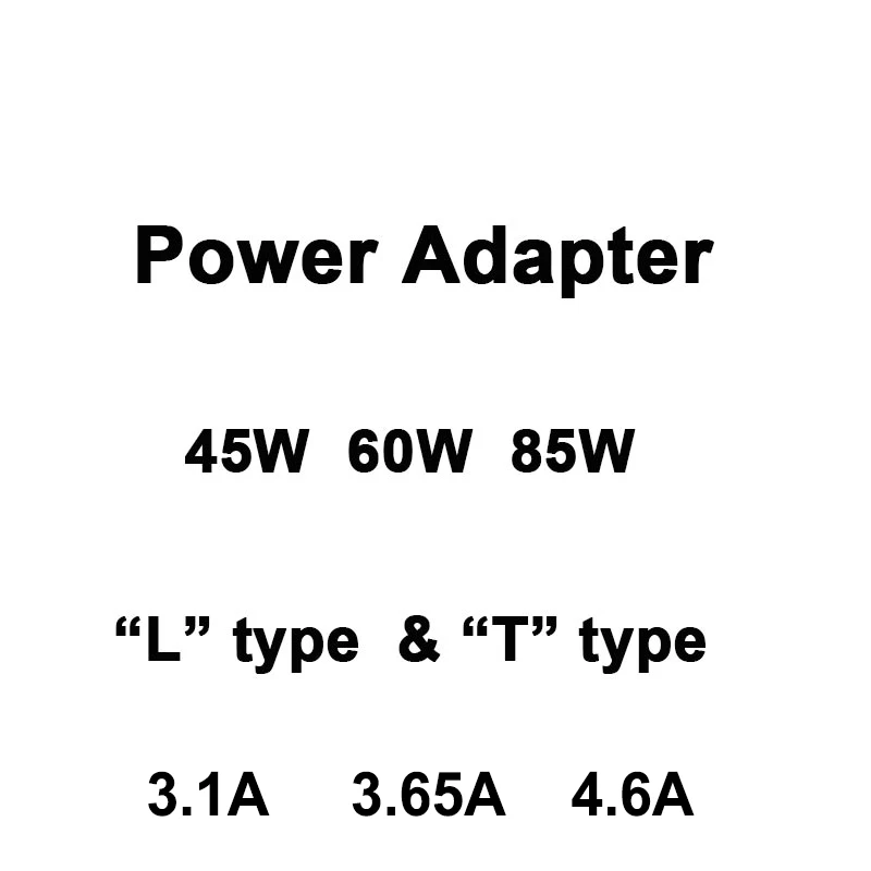 

Original New USB-C type 45W 60W 85W MagSaf* Laptop Power Adapter Charger For Apple MacbooK Air Pro 45W 60W 85W T L tipcable Cord