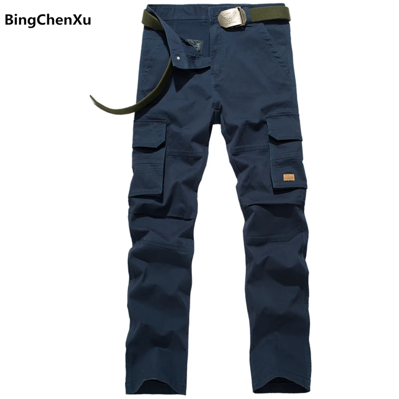 Men Cargo Pants 2018 Work Pants Brand Male Trousers Cotton Multi Pocket