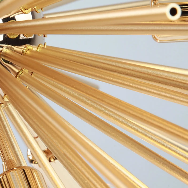 Modern Hedgehog Gold Pendant Light Restaurant Hanging Indoor Light Contemporary Suspension Pendant Lamp Living Room Villa Pendant Lighting Fixture (17)