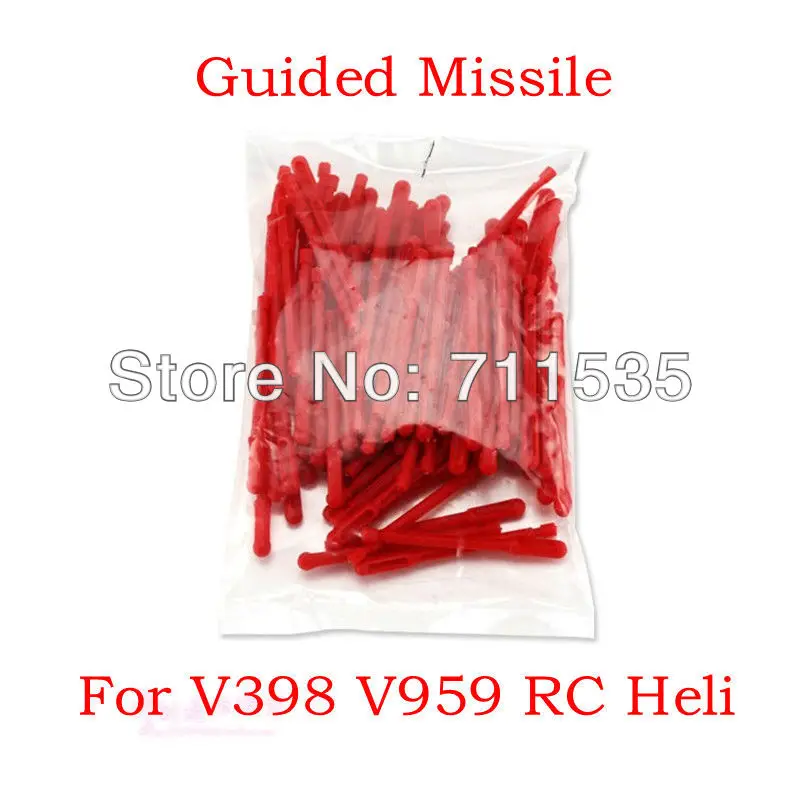 

300Pcs/Lot Bullet Head Guided Missile Spare Parts For WLtoys V959 V398 V222 V912 V989 V262 RC Quadcopter Missile Launcher