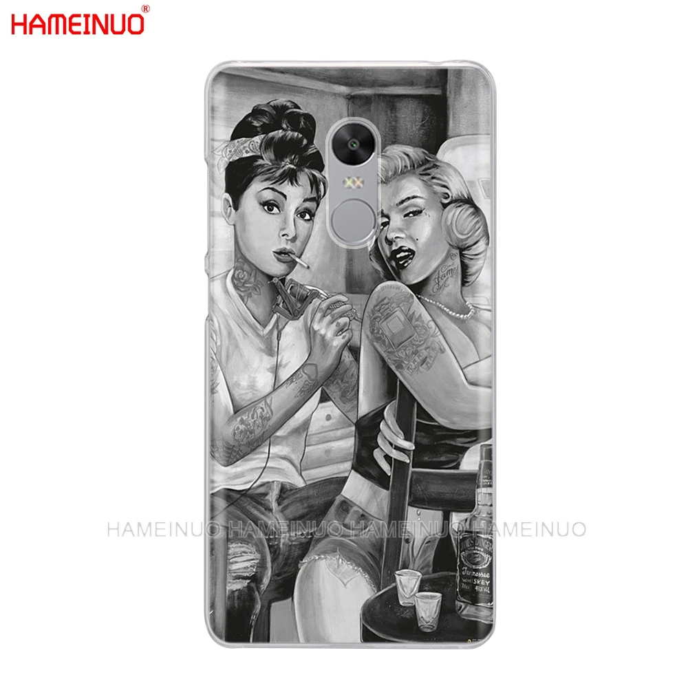 HAMEINUO Одри Хепберн татуированные Мэрилин Футляр mонро Телефон чехол для Xiaomi redmi 5 4 1 1 s 2 3 3 s pro PLUS redmi note 4 4X 4A 5A - Цвет: 62087