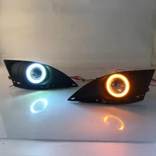 RQXR lampada della nebbia di guida di montaggio della luce per Mazda 6 Atenza 2010-2013 (GH) 2 cob angelo occhio led daytime running luci indicatori di direzione