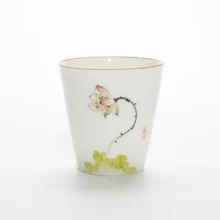 Горячая Цзиндэчжэнь Gongfu чайная чашка ручная роспись Керамическая индивидуальная белая фарфоровая Одиночная маленькая чаша кружка