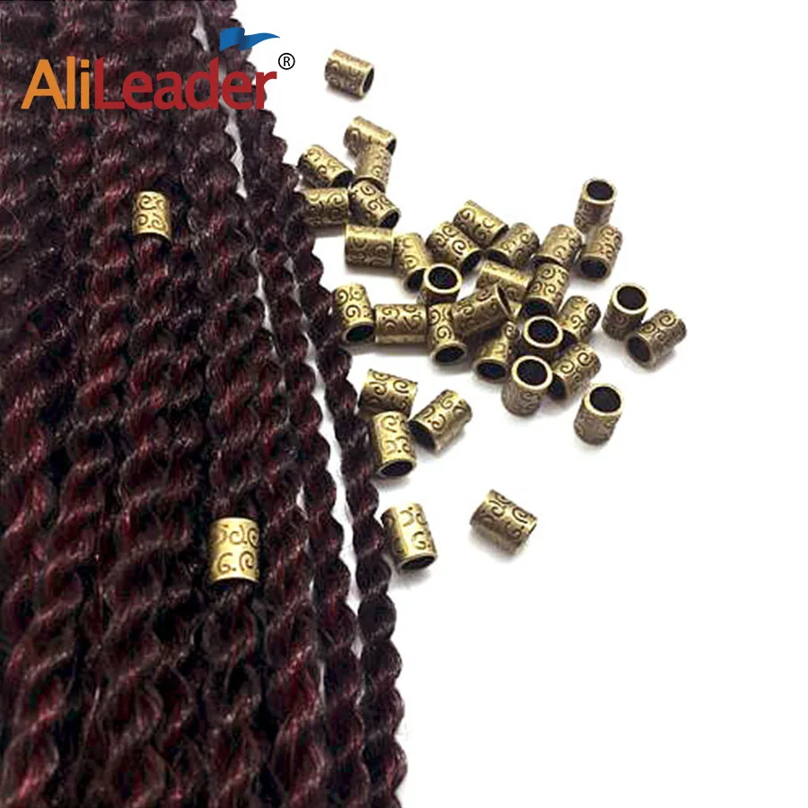 

10/20pcs Copper Tubes Micro Rings Hair Braid Dread Dreadlock Beads Clips Cuff Ring Tubes For Braiding Hair Extension Accessories