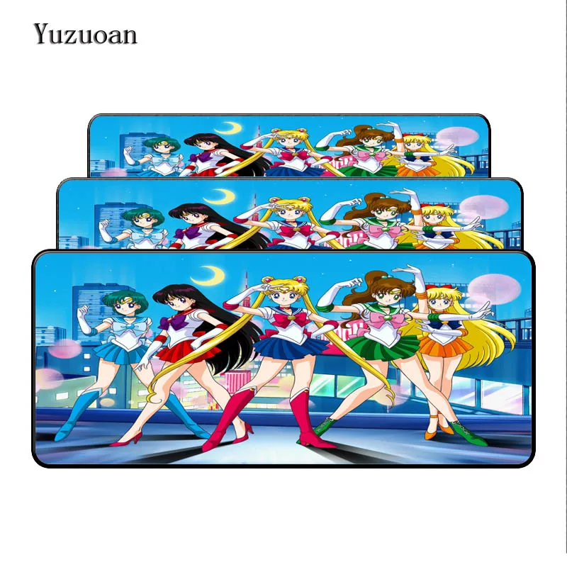Yuzuoan Sailor Moon Anime Speed Free Shipping Large Lock Edge Gift Mousepad Computer Desk Mouse pad