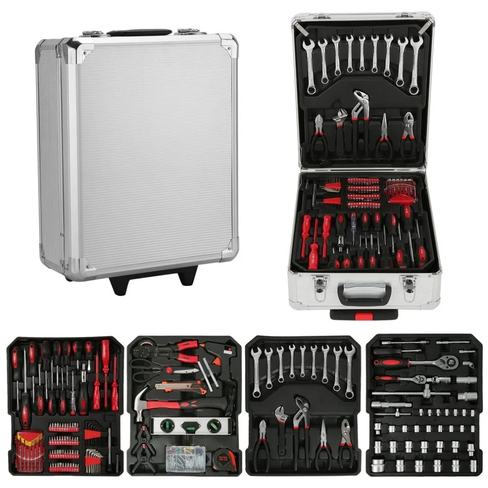 

251PCS/SET Tool Trolley Set High Performance Mobile Workshop Toolbox Durable Garage Hand Tool Kit Precision Tools Box