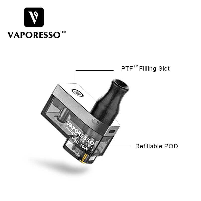 2pcs Original Vaporesso Aurora Play Pod Cartridge 2ml Capacity with 1.3ohm Coil E-cig Vape Pod for Vaporesso Aurora Play kit (5)