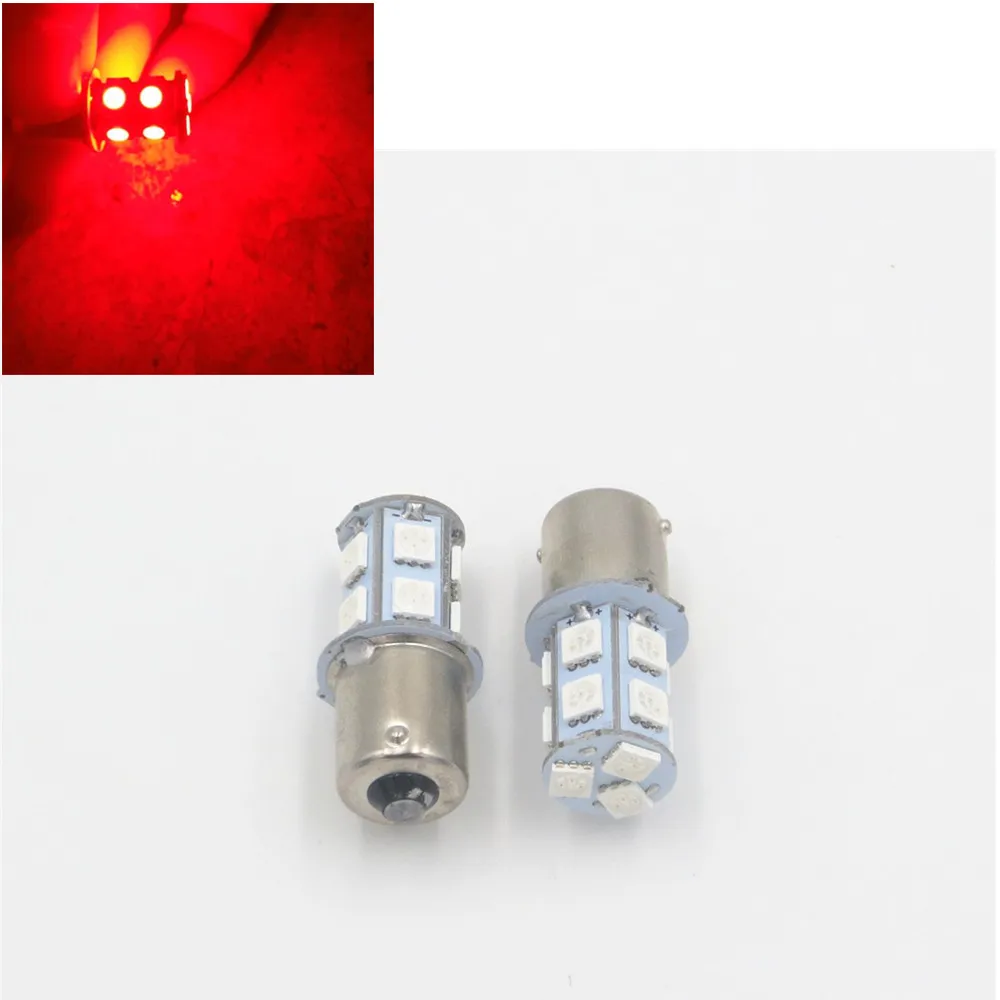 2 шт. красный светодиодный 1156 R10W BA15S 245 1073 1093 13 5050 SMD P21W Авто задних фонарей, фонарей указателей повтора сигнала светильник лампочка 12V 24V