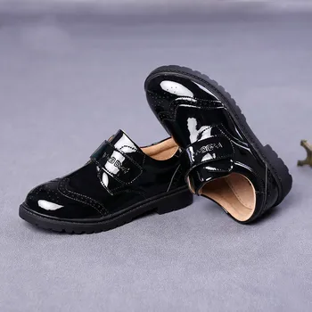 

Children's Genuine Leather Shoes Autumn New Fashion Boys 'Shoe Academy Performance Flat Base Comfortable Black Shoes