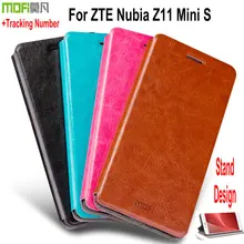 Для Nubia Z11 Мини Телефон Case, оригинал Mofi Руи Тонкий Кожаный Бумажник Case Для ZTE Nubia Z11 Mini S Откидная Крышка с Подставкой XR8