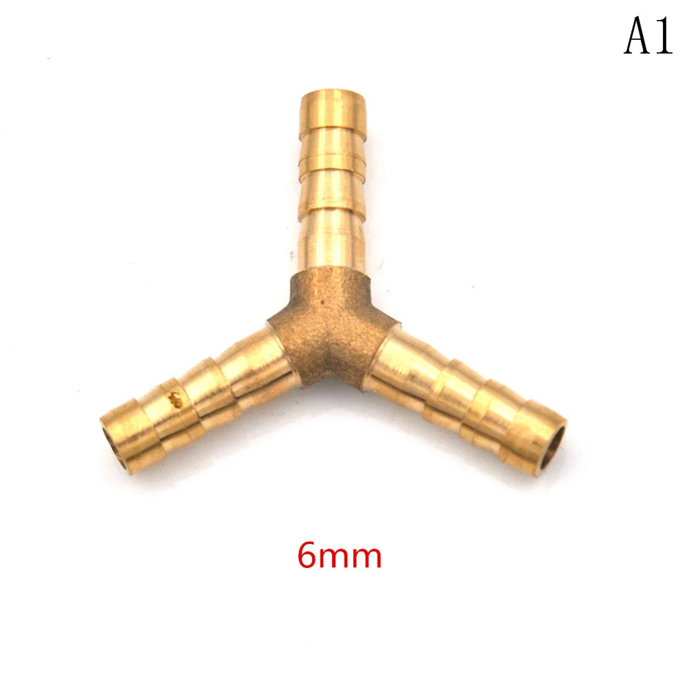 3 контактный разъем адаптер с клапаном для топлива газа воды Штуцер для шланга "Ъ" Тип латуни трубы фитинг Тройник