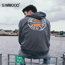 Мужское худи с рисунком SIMWOOD, повседневный приталенный свитшот, брендовая уличная одежда большого размера, модель 180535 на осень