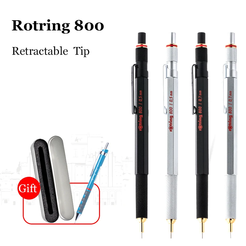 Германия Rotring 800 механические карандаши 0,5 мм 0,7 мм профессиональная металлическая ручка автоматические карандаши для дизайна эскиз канцелярских товаров