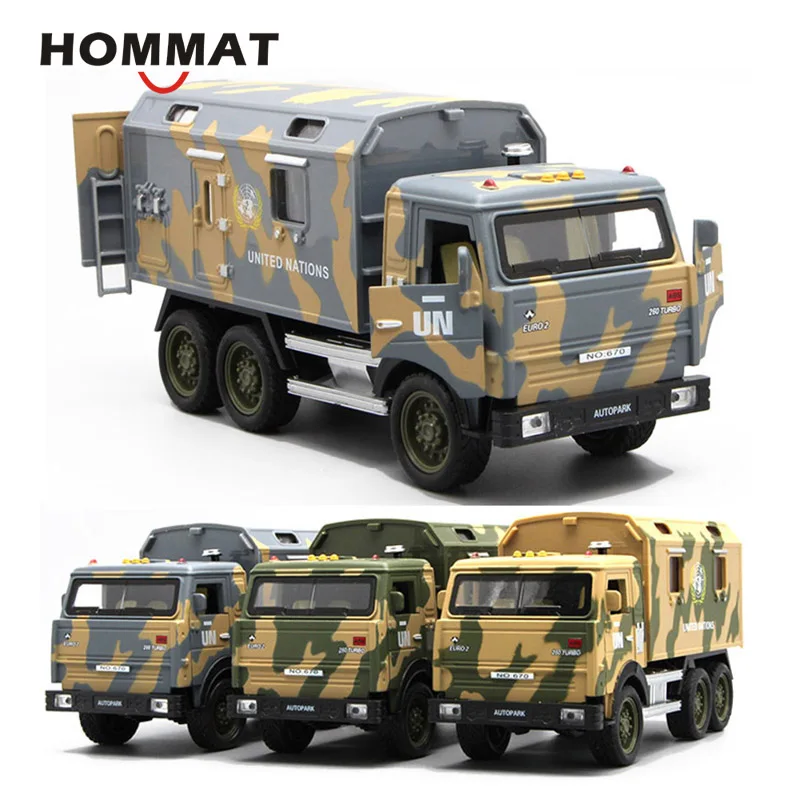 

HOMMAT Simulation 1:32 Kamaz Military Vehicle Force Truck Vehicle Alloy Diecast Toy Car Model Gift Cars Toys For Children Kids
