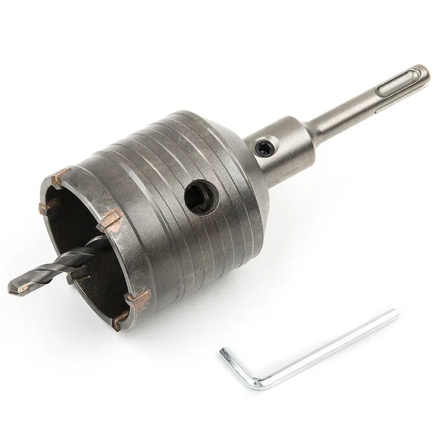 1pc 40mm/50mm/65mm Wall Core Drill Bit Hole Saw with Connecting Shaft Rod Carbide Steelin Drill