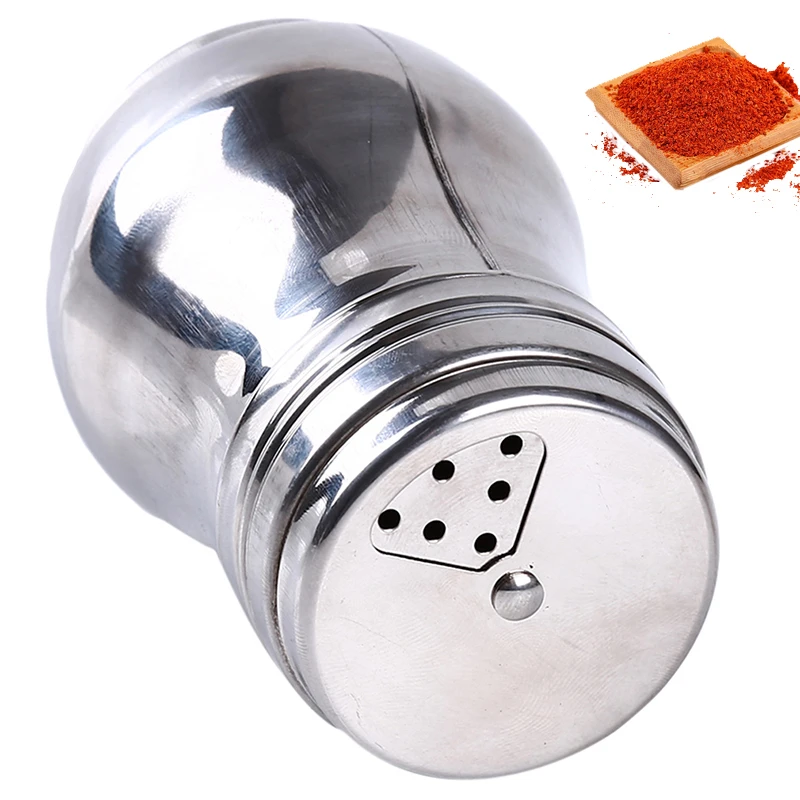

Stainless Steel Spice Shaker Jar Spice Pepper Shaker Rotating Cover Multi-purpose Salt Sugar Bottle BBQ Spice Storage Bottle