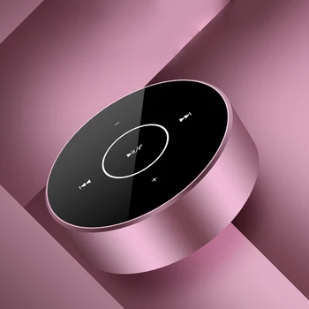 

New Wireless Bluetooth Speaker Mini Portable Circular Speaker with LED Touching Design Hand-Free DOM668