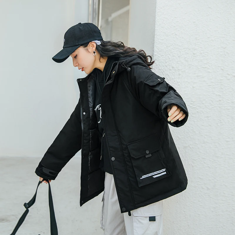 

2019 New Parkas Winter Coat Women Down Cotton Jacket Cap Jacket And Thick Cotton Jacket For Women Womens Fashion Coats