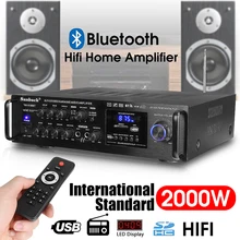 KROAK HIFI стерео караоке аудио усилители 2000 Вт домашний автомобильный bluetooth караоке усилитель беспроводная версия цифровой аудио усилители