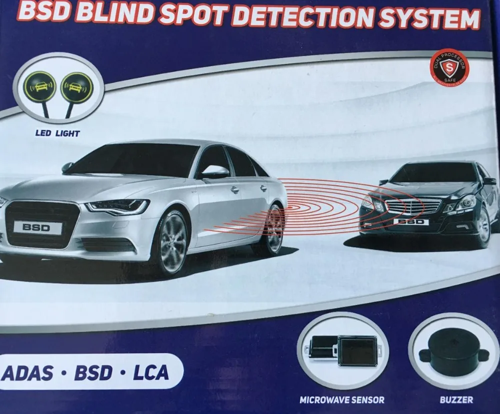 

Car Blind Spot Detection Vehicle BSD Microwave Radar Sensor System Track Alarm Warning Light Buzzer Safe Driving detector car