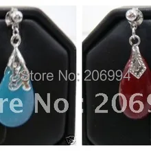 Потрясающие пара Камень Висячие серьги 2 пара/лот ювелирные изделия