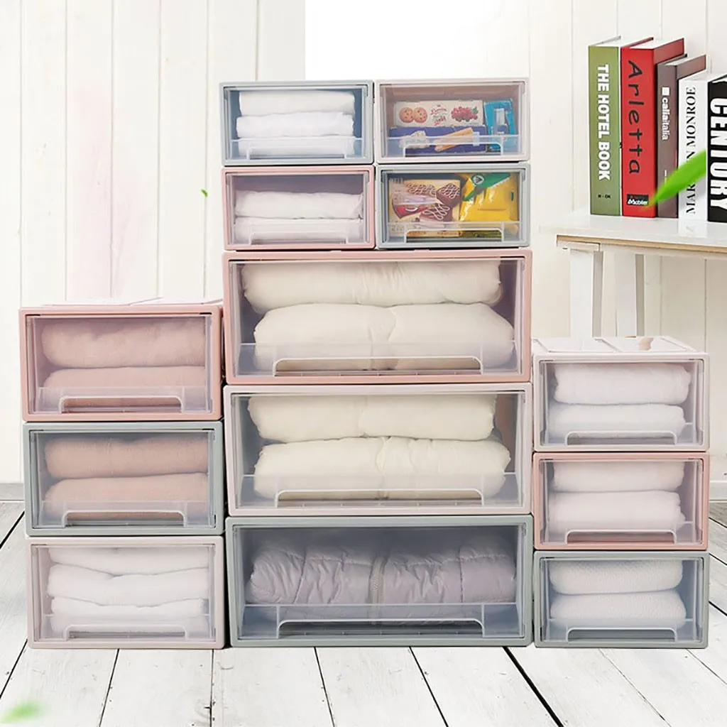 

Storage Container Drawer Plastic Muji Style Minimalist Stackable