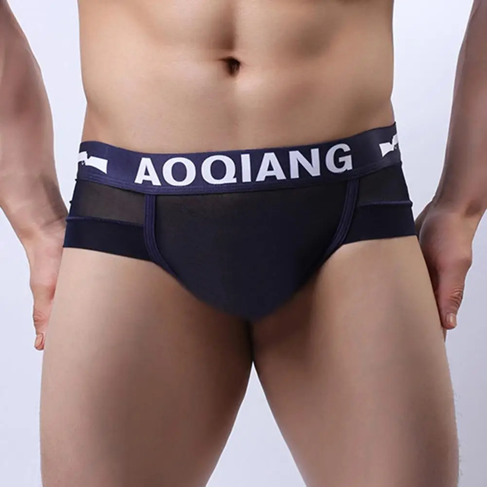 Men Underwear Fashion Soft Piano Key U Convex Briefs Breathable