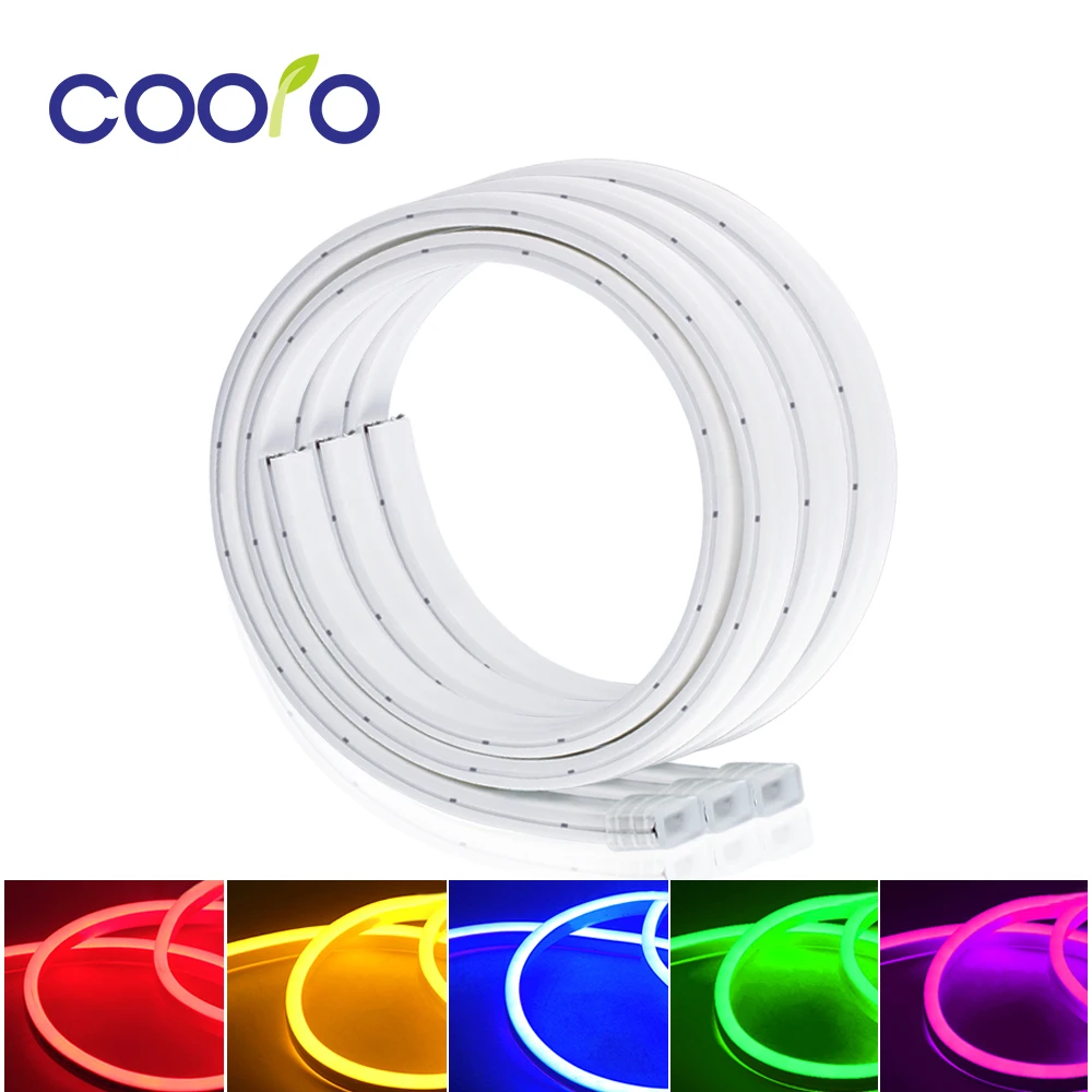 

COOLO DC12V LED Strip Neon Light SMD2835 Round Line Soft Rope Tube Flexible Indoor Outdoor Waterproof Car Ambilight Party Decor