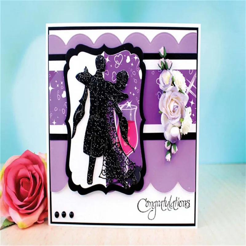 

Eastshape Dancing Couple Dies Metal Cutting Dies Scrapbooking for Wedding Card Making DIY Embossing Cuts New Craft 2019