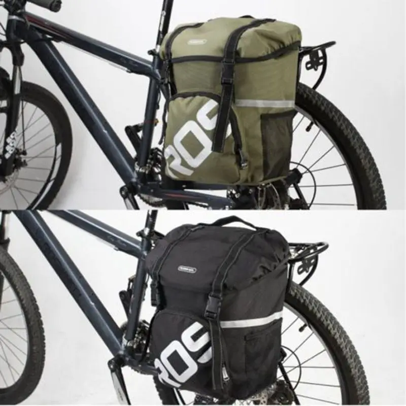 

20017 ROSWHEEL Outdoor Bike Black Rear Tail Seat Pannier Cycling Bag Pouch Trunk Rack Shoulder Handbag