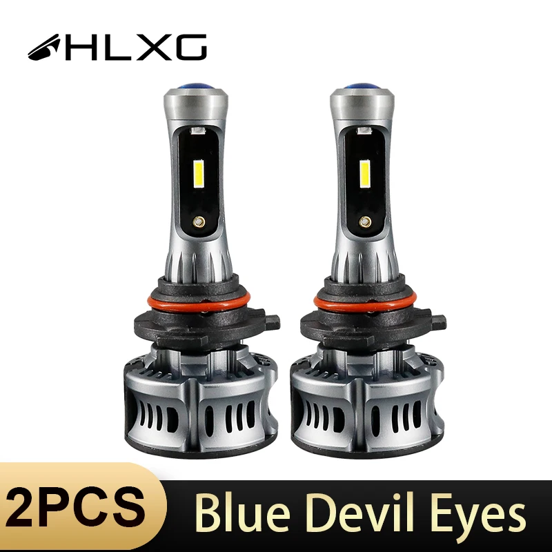 HLXG Devil Eyes headlight H7 LED 9005 HB3 Angel eyes bulb Projector led lens Light car lamp 9006 HB4 H11 H8 6500K 12V | Автомобили и