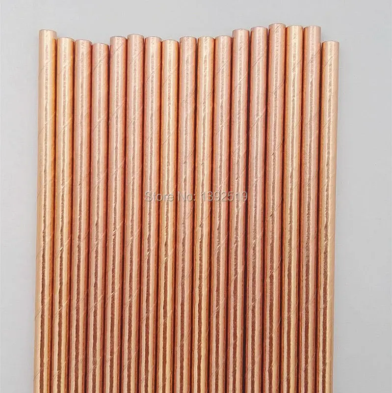 rose gold paper straws5