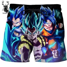 Yojuly Для мужчин летние для серфинга шорты Dragon Ball Z Goku 3D с принтами аниме Harajuku Повседневное Короткие штаны унисекс плавательные шорты DK09